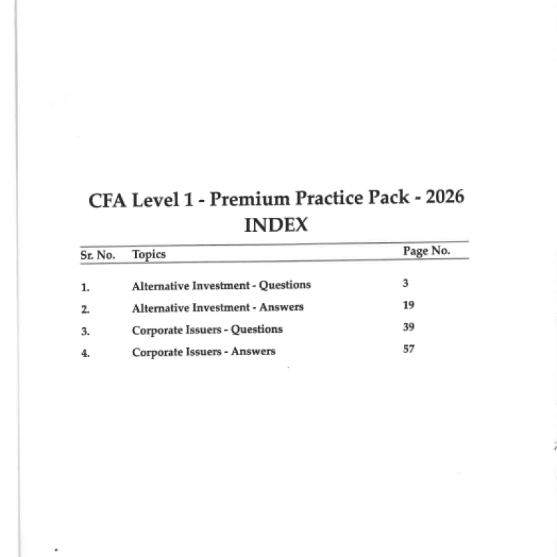 CFA 2026 Level 1 Premium Practice Pack