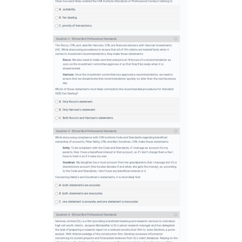 2026 CFA Level 1 Mark Meldrum Premium Mock Exams